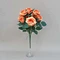 Delicate Orange Rose Artificial Flower Bouquet Office Decor 44cm